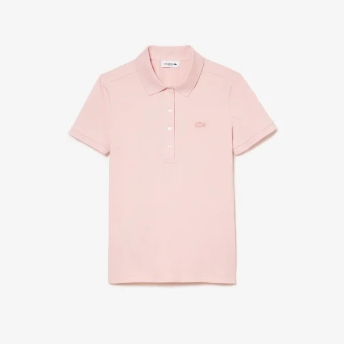 Polo Mini Piqua Elástico de Corte Justo L.12.12 para Mulher