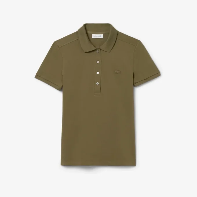 Polo Mini Piqua Elástico de Corte Justo L.12.12 para Mulher