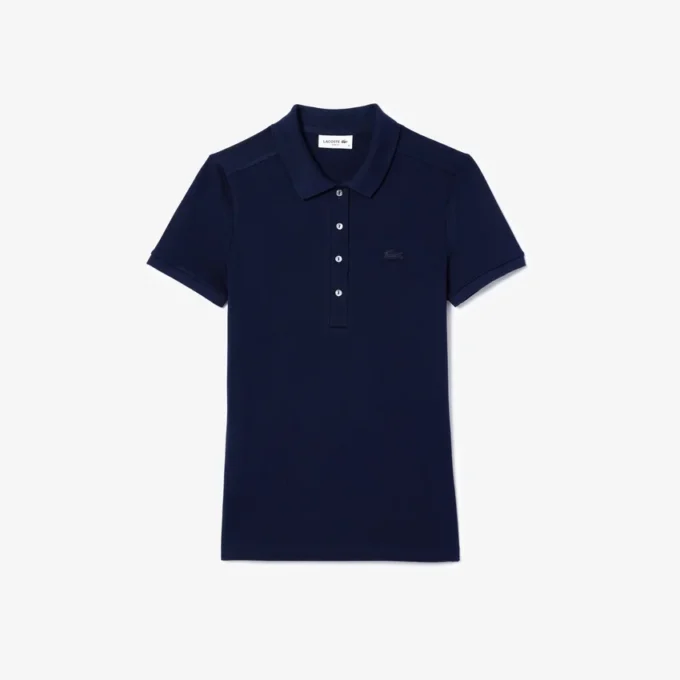 Polo Mini Piqua Elástico de Corte Justo L.12.12 para Mulher
