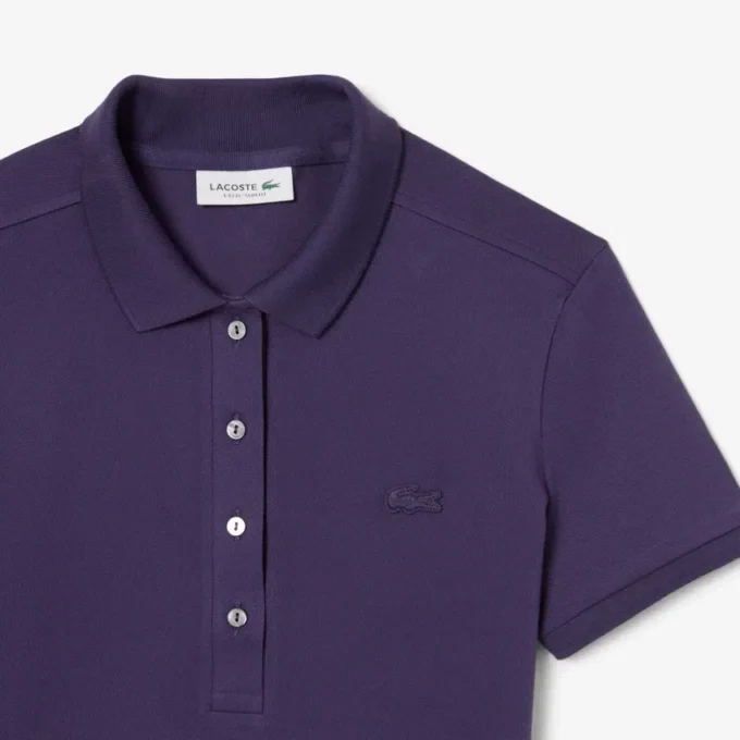 Polo Mini Piqua Elástico de Corte Justo L.12.12 para Mulher