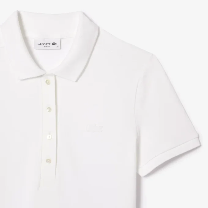Polo Mini Piqua Elástico de Corte Justo L.12.12 para Mulher