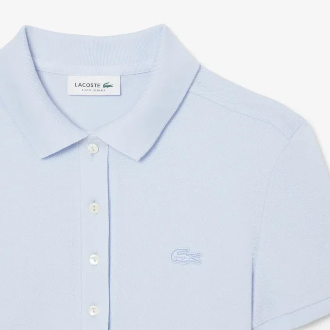 Polo Mini Piqua Elástico de Corte Justo L.12.12 para Mulher