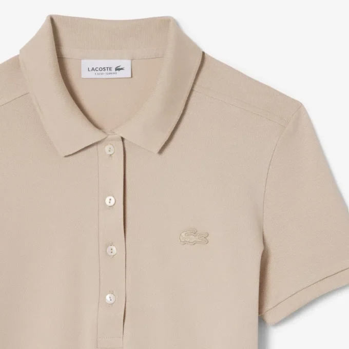 Polo Mini Piqua Elástico de Corte Justo L.12.12 para Mulher