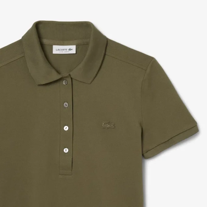 Polo Mini Piqua Elástico de Corte Justo L.12.12 para Mulher