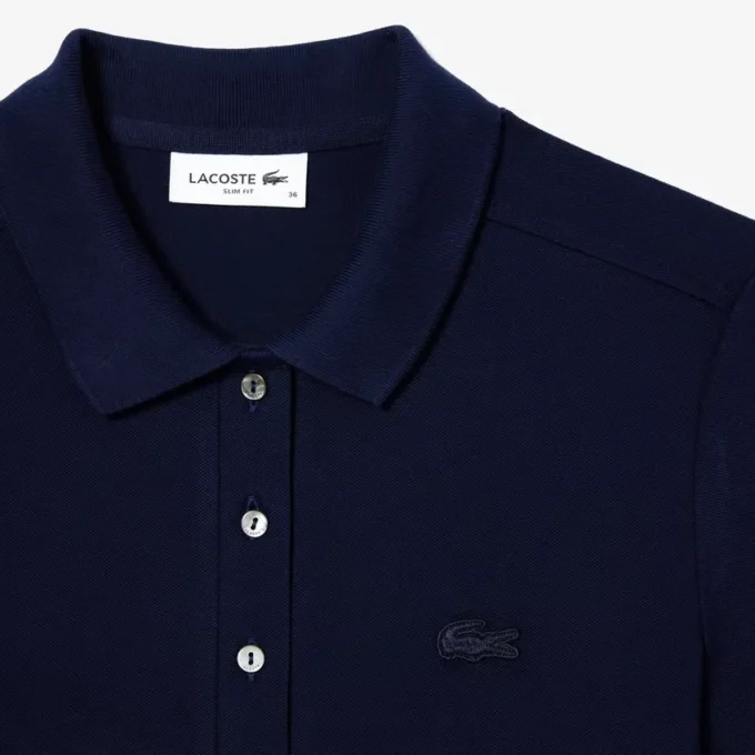 Polo Mini Piqua Elástico de Corte Justo L.12.12 para Mulher