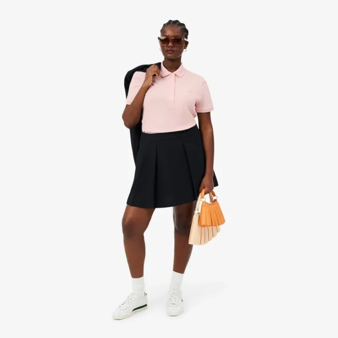 Polo Mini Piqua Elástico de Corte Justo L.12.12 para Mulher