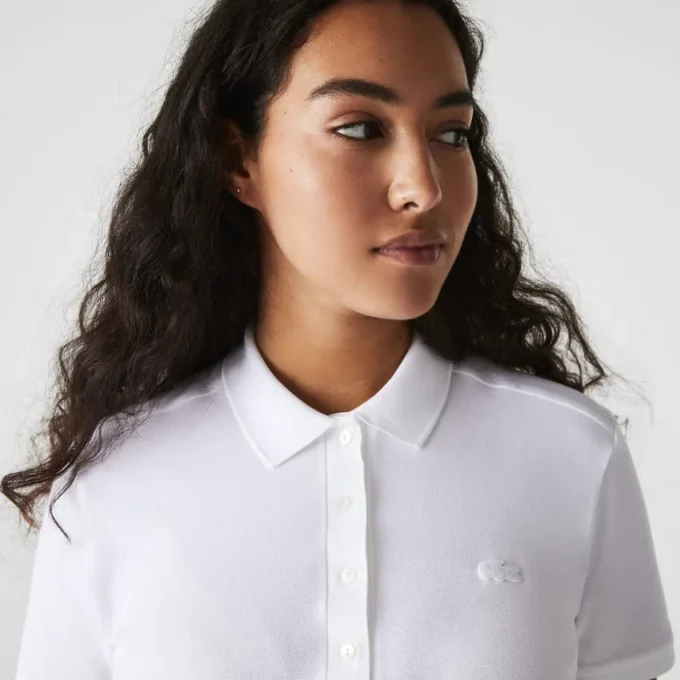 Polo Mini Piqua Elástico de Corte Justo L.12.12 para Mulher
