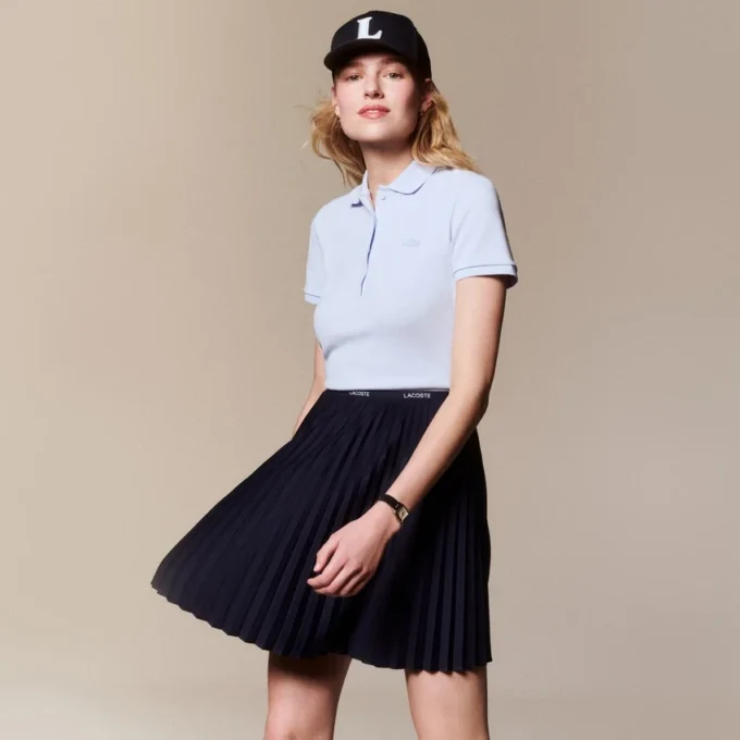 Polo Mini Piqua Elástico de Corte Justo L.12.12 para Mulher
