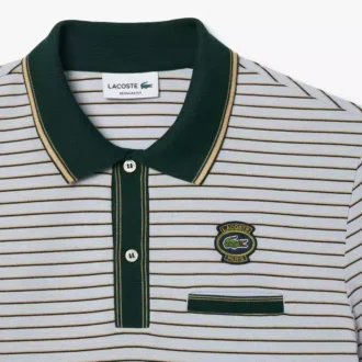 Polo Mini Piqua às riscas com corte regular para homem