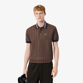 Polo Monograma de Corte Clássico para Homem