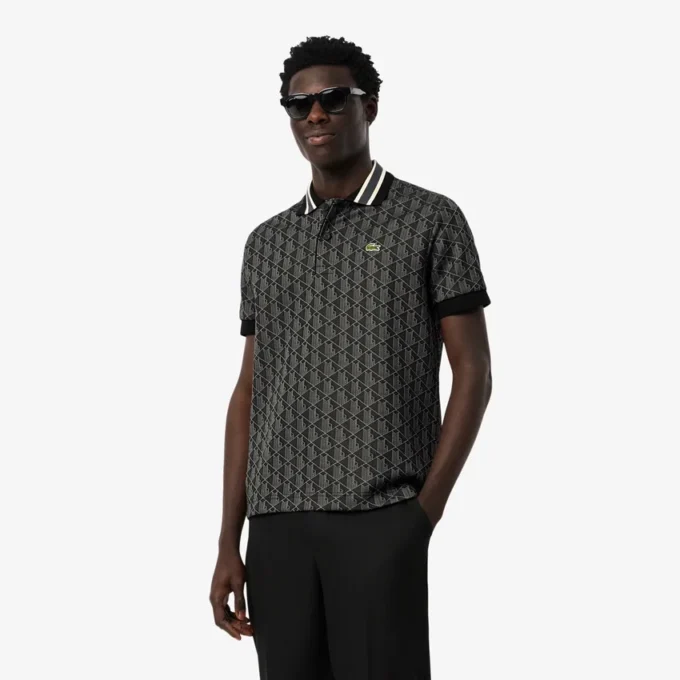 Polo Monograma de Corte Clássico para Homem