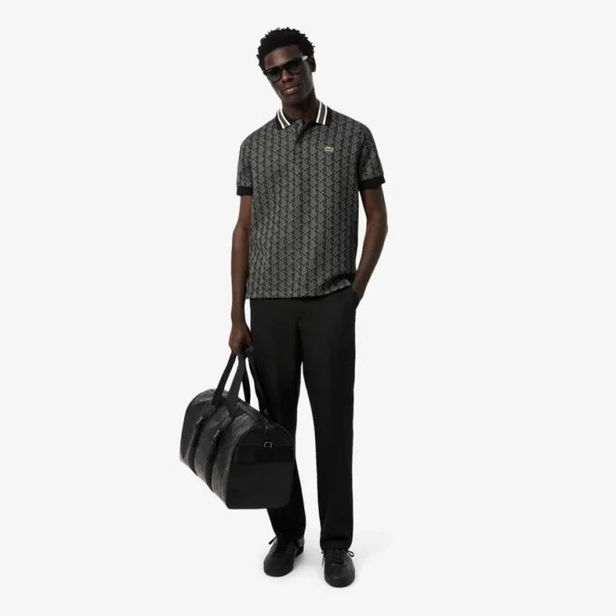 Polo Monograma de Corte Clássico para Homem