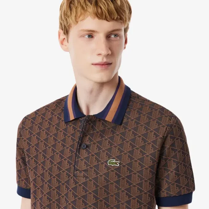 Polo Monograma de Corte Clássico para Homem