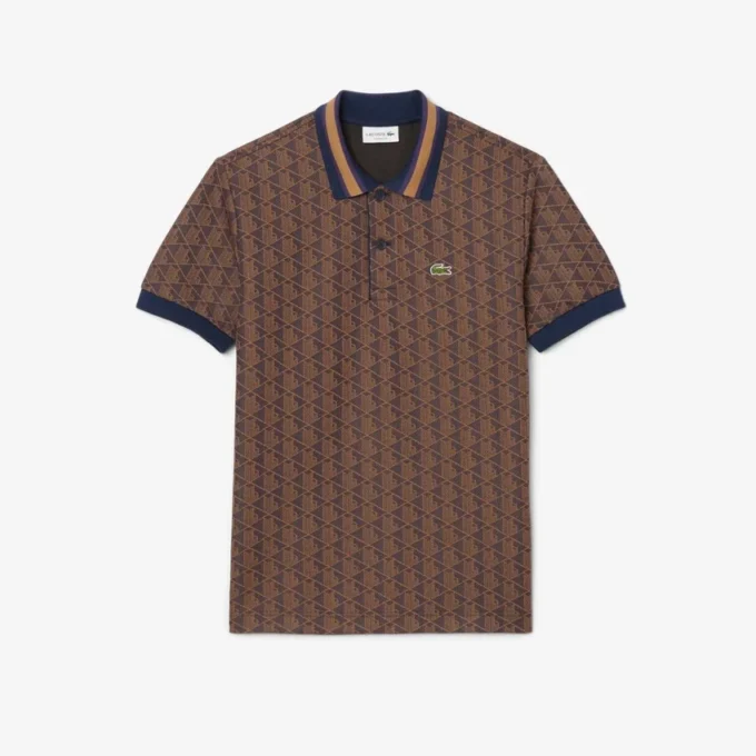 Polo Monograma de Corte Clássico para Homem