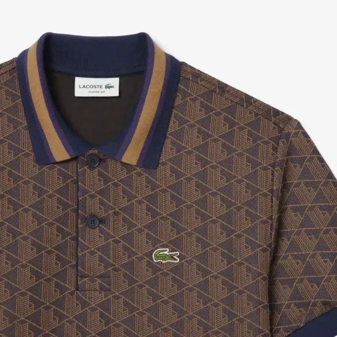 Polo Monograma de Corte Clássico para Homem