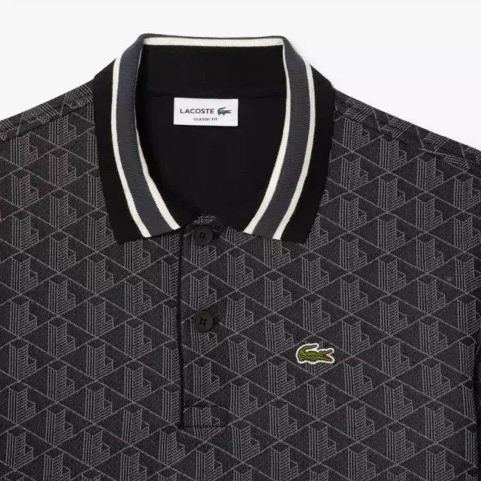 Polo Monograma de Corte Clássico para Homem