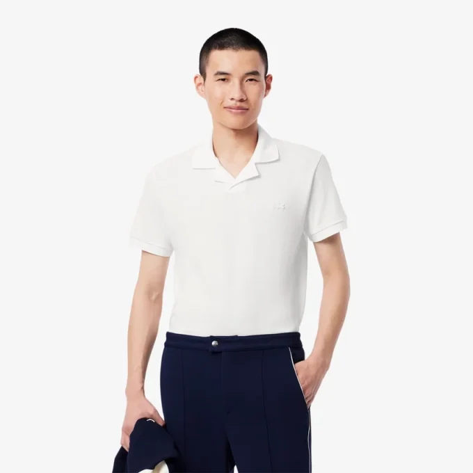 Polo Paris de Gola Aberta Classic Fit para Homem