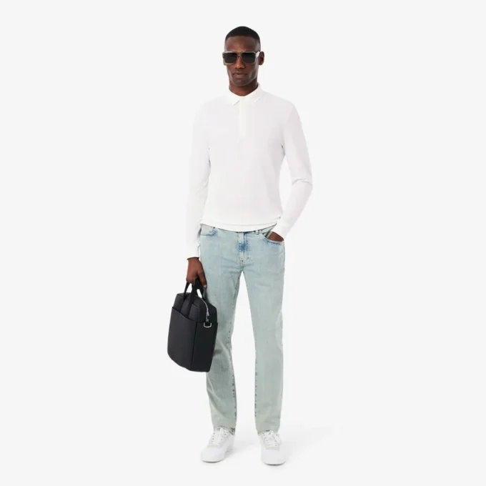 Polo Paris Stretch Piqua de corte regular para homem