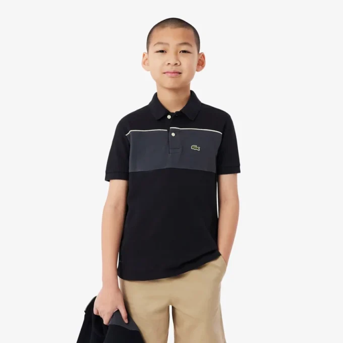 Polo Petit Piqué com blocos de cor
