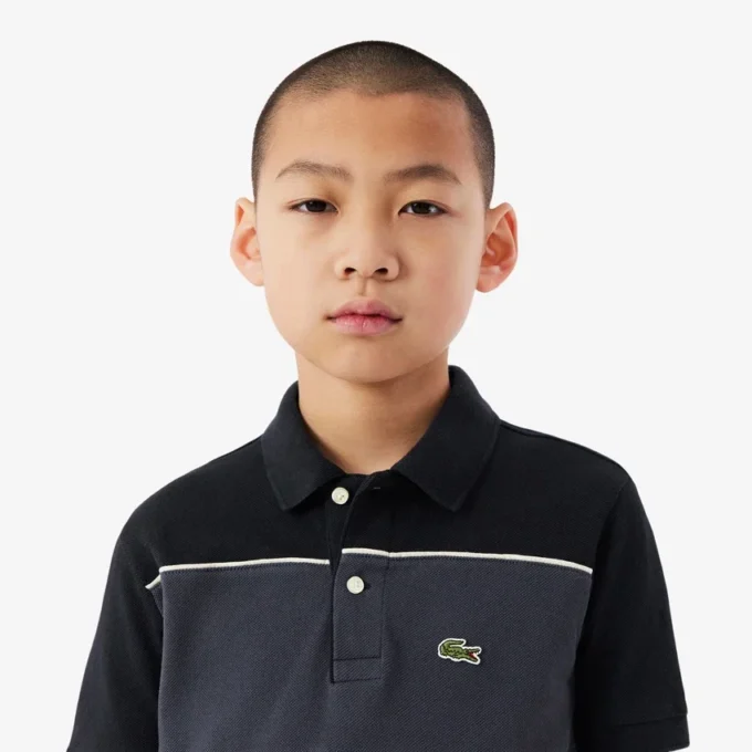 Polo Petit Piqué com blocos de cor