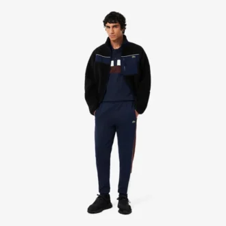 Polo Petit Piqué com blocos de cor e corte regular para homem