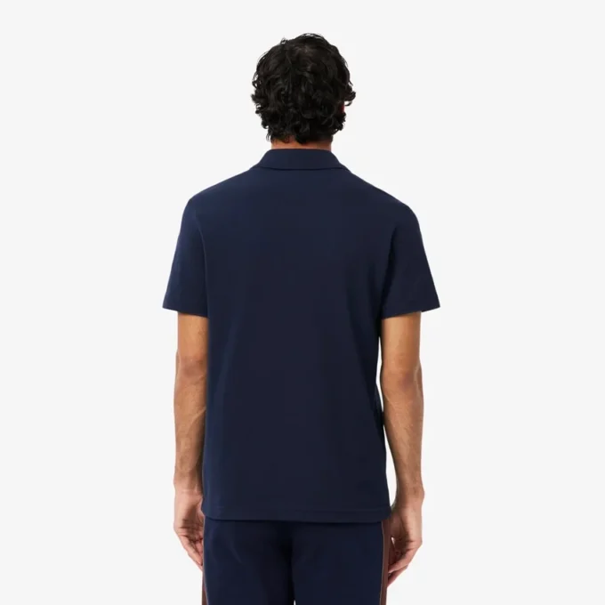 Polo Petit Piqué com blocos de cor e corte regular para homem