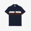 Polo Petit Piqué com blocos de cor e corte regular para homem