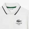 Polo Petit Piqué com gola às riscas para rapaz