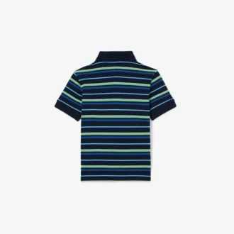 Polo Petit Piqué com riscas contrastantes