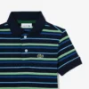 Polo Petit Piqué com riscas contrastantes