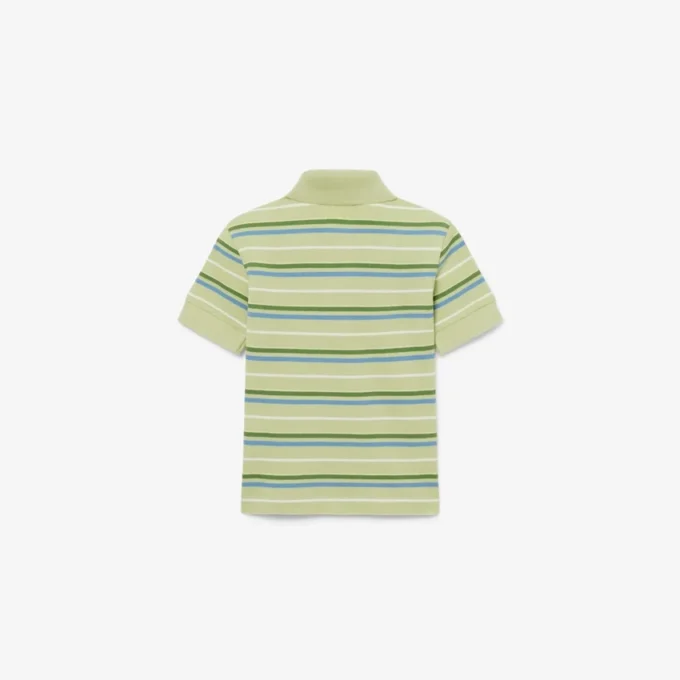 Polo Petit Piqué com riscas contrastantes