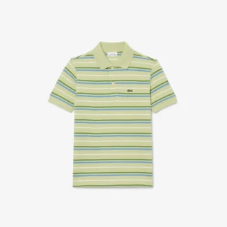 Polo Petit Piqué com riscas contrastantes para rapaz