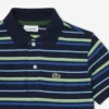 Polo Petit Piqué com riscas contrastantes para rapaz
