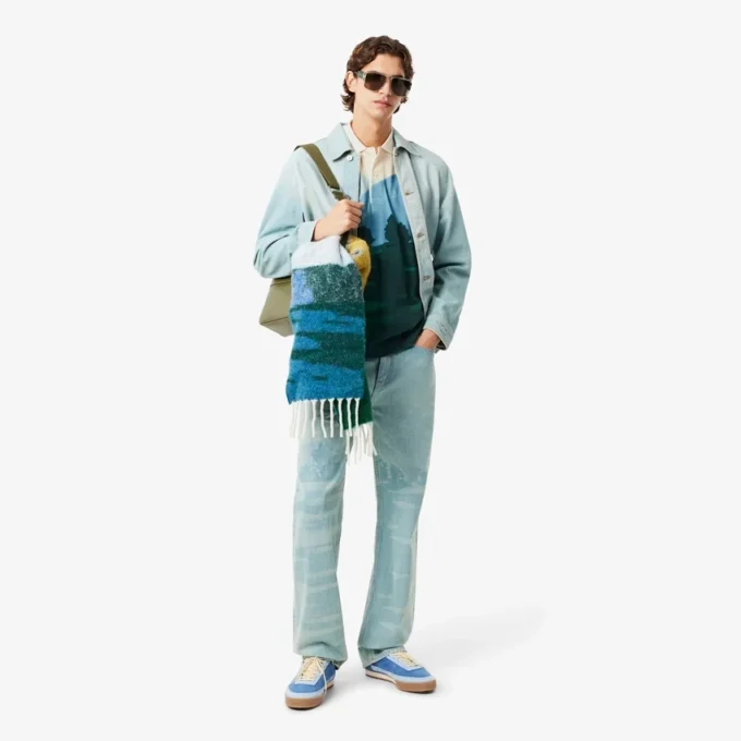 Polo Petit Piqué estampado de corte clássico para homem