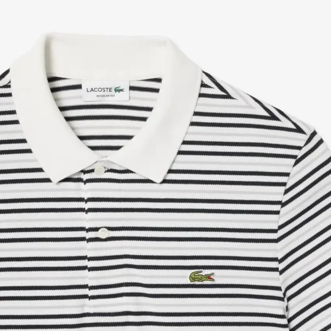 Polo Petit Piqué às riscas com corte clássico
