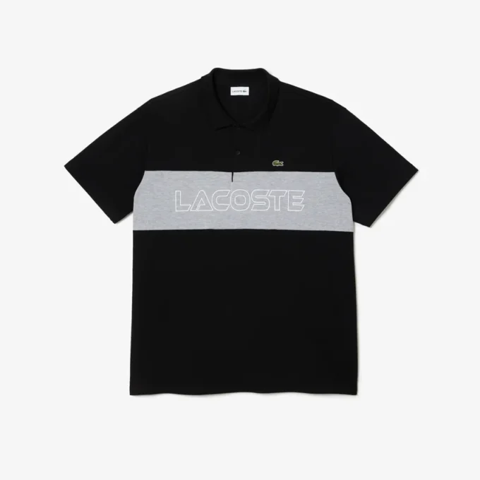 Polo Piqua Colorblock para homem, corte largo