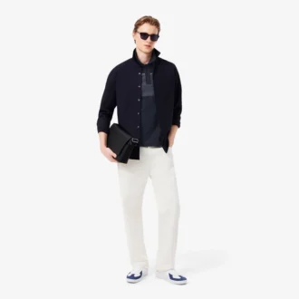 Polo Piqua com blocos de cor e corte regular