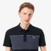 Polo Piqua com blocos de cor e corte regular