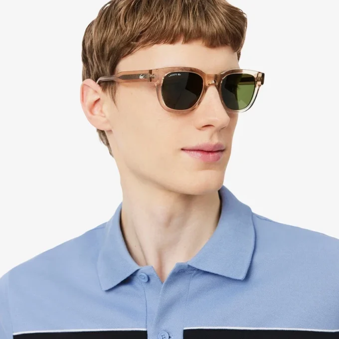 Polo Piqua com blocos de cor e corte regular