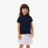 Polo Piqua com Gola Recortada para Meninas