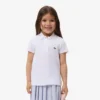 Polo Piqua com Gola Recortada para Meninas