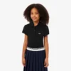 Polo Piqua com Gola Recortada para Meninas