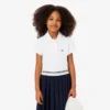 Polo Piqua com Gola Recortada para Meninas