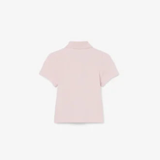 Polo Piqua com Gola Recortada para Meninas