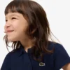Polo Piqua com Gola Recortada para Meninas