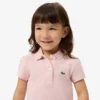 Polo Piqua com Gola Recortada para Meninas