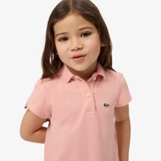 Polo Piqua com Gola Recortada para Meninas