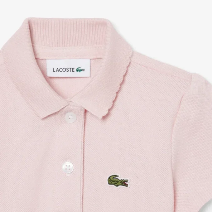 Polo Piqua com Gola Recortada para Meninas