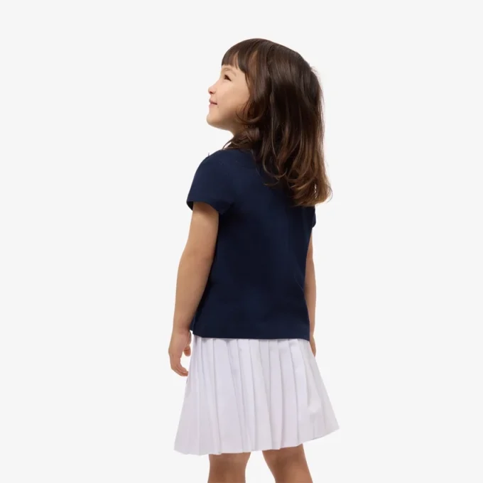Polo Piqua com Gola Recortada para Meninas
