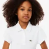 Polo Piqua com Gola Recortada para Meninas